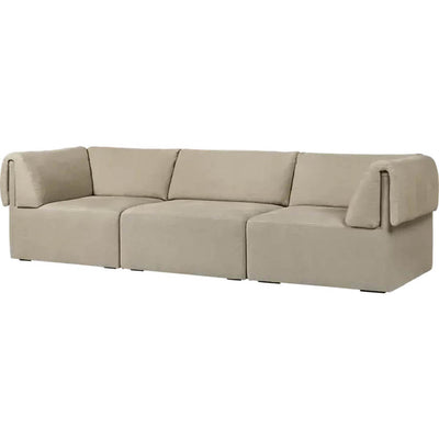 Wonder 3-Seater Sofa with Armrests by Gubi